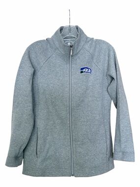 Tommy Bahama Gray Full-Zip Women's Jacket with Seattle Seahawks Emblem Sz small